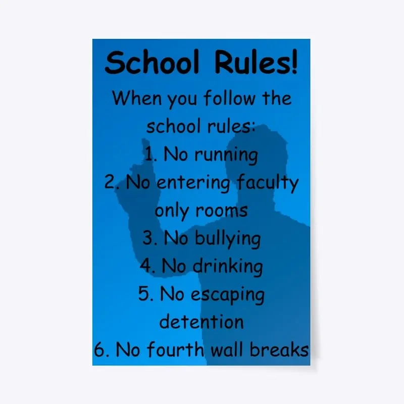 School Rules Poster